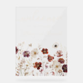 Herfst Wildflower bruiloft Welkom Acryl Bord (Voorkant)
