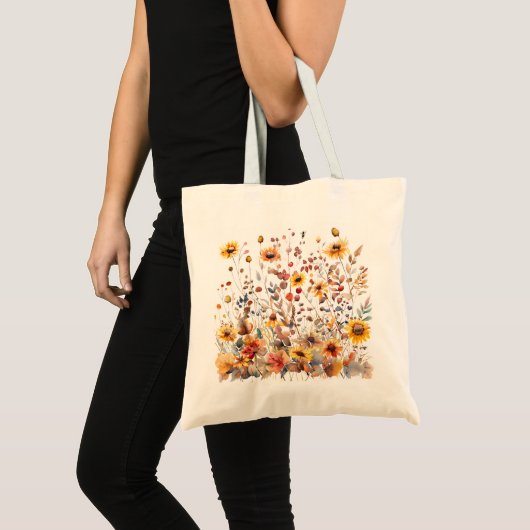 Herfst Wildflower Canvas tas Herfst Lover (Voorkant (product))