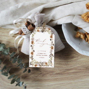 Herfst Wildflower Elegant Vrijgezellenfeest Cadeaulabel