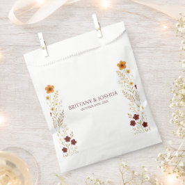 Herfst Wildflower Elegante Boho bruiloft Bedankzakje