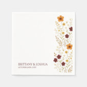 Herfst Wildflower Elegante Boho bruiloft Servet (Voorkant)