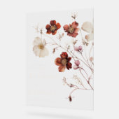 Herfst Wildflower Field Wedding Acryl Bord (Hoek)