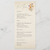 Herfst Wildflower Garden Botanische bruiloft Menu (Voorkant)