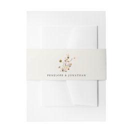 Herfst Wildflower Garden Floral Boho Chic bruiloft Uitnodigingen Wikkel