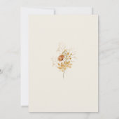 Herfst Wildflower Herfst Baby shower Kaart (Achterkant)