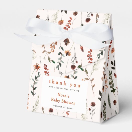 Herfst Wildflower Pattern Bedankdoosjes (Voorkant Zijde)