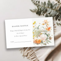 Herfst Wildflower Pompoen Luier Raffle Baby shower