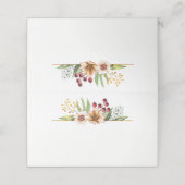 Herfst Wildflower Waterverf Bruiloft Wijze (Buitenkant ongevouwen)