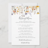 Herfst Wildflower Wedding Kissing Menu Game Kaart (Voorkant)