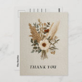 Herfst Wildflowers Getextureerd papier Bedankt Car Briefkaart (Voorkant / Achterkant)