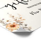 Herfst Wildflowers Gifts Sign Vrijgezellenfeest We Poster (Hoek)