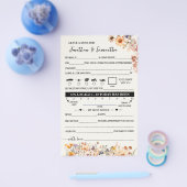 Herfst Wildflowers Note voor paar bruiloft spel Ka Flyer (Enkel)