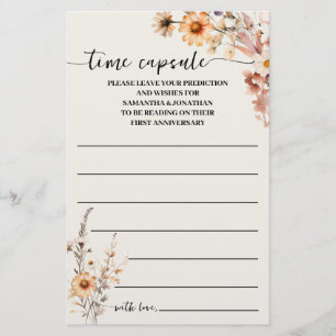 Herfst Wildflowers Time Capsule Advies Game Kaart