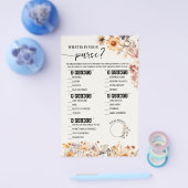 Herfst Wildflowers Wat is er in Purse Shower Game Flyer (Enkel)
