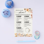 Herfst Wildflowers Wat is er op Telefoon Douche Ga Flyer (Enkel)