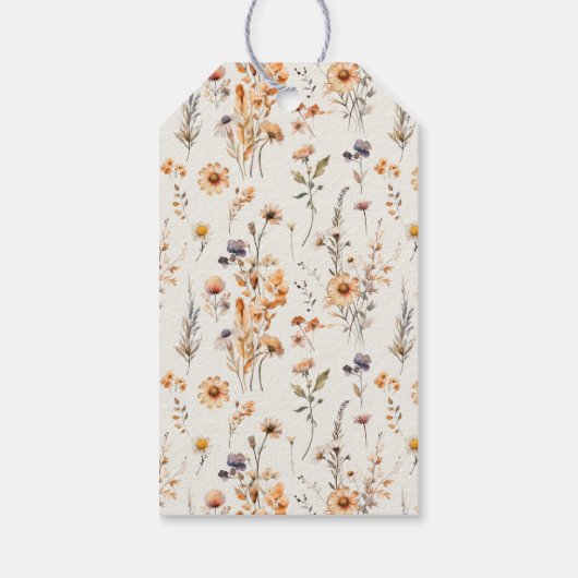 Herfst Wildflowers Wedding Vrijgezellenfeest gunst Cadeaulabel (Achterkant)