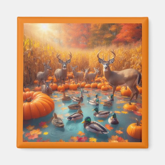 Herfst Wildlife Magnet Magneet (Voorkant)