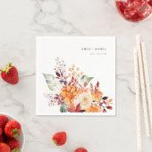 Herfst Winter Bloemen bruiloft Servet (Insitu)