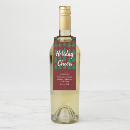 Herfst winter Rustic Red Funny Holiday Cheers Flessenhanger