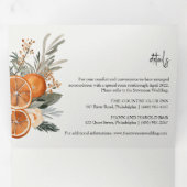 Herfst Winter Trouwfoto Tri-Fold Invitation Drieluik Uitnodiging (Binnenzijde eerst)