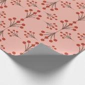 Herfst Winterberry Art Deco Cadeaupapier (Hoek)