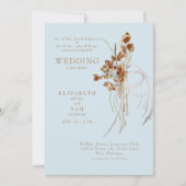 Herfst Wispy Boho Sky Blue Beide ouders Kaart (Voorkant)