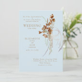 Herfst Wispy Boho Sky Blue Beide ouders Kaart (Staand voorkant)