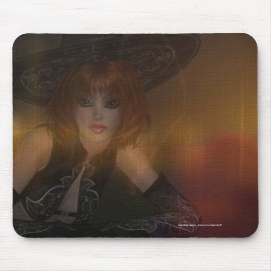 Herfst Witch Design 1 Mousepad Muismat (Voorkant)
