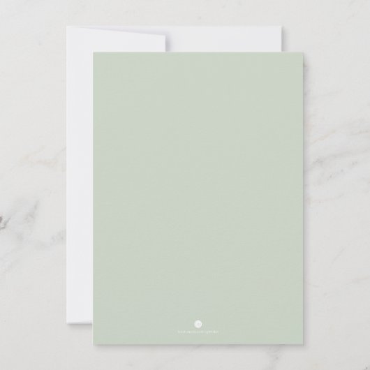 Herfst WITTE POMPOEN Groene Vrienden Kerstmaal Kaart (Achterkant)