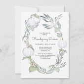 Herfst WITTE POMPOEN Groene Vrienden Kerstmaal Kaart (Voorkant)