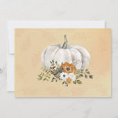 Herfst Witte Pompoen Roest Bruiloft Uitnodigingen (Achterkant)