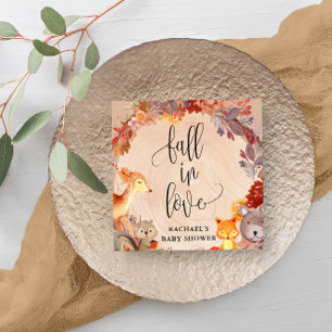 Herfst Woodland Animals Baby shower gepersonalisee Servet