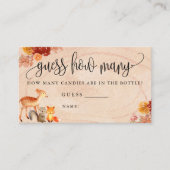 Herfst Woodland Animals raden hoeveel spel Kaart Visitekaartje (Voorkant)