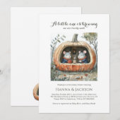 Herfst woodland Baby shower Kaart (Voorkant / Achterkant)