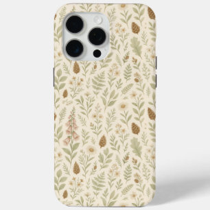 Herfst Woodland Botanical Pattern Herfstdromen iPhone 15 Pro Max Hoesje