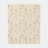 Herfst Woodland Botanical Pattern | Herfstdromen Fleece Deken (Voorkant)