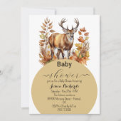 Herfst Woodland Deer Animal Forest Waterverf Kaart (Voorkant)