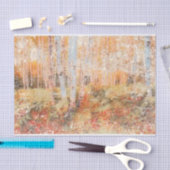 Herfst Woodland Fern Forest Birch Distsed Trees Tissuepapier (Craft)