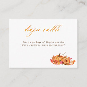 Herfst Woodland pompoenen & bladeren Display Douch Informatiekaartje