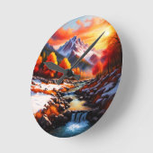 Herfst wordt winter ronde klok (Hoek)