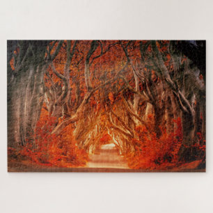 Herfst woud zonlicht fantasielandschap 20 x 30 inc legpuzzel