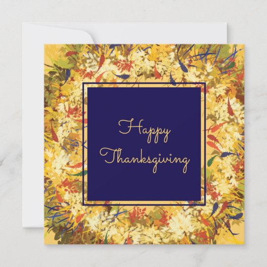 Herfst Wreath Feestdagenkaart (Voorkant)