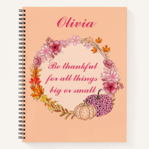 Herfst Wreath Quote Gratitude Journal Notitieboek