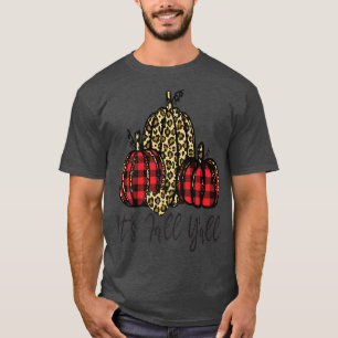 Herfst Yall Autumn Leopard Pumpkin Herfst Leopard T-shirt
