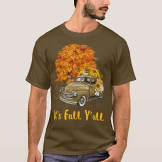 Herfst Yall Pumpkin Truck Autumn Tree Hallo Herfst T-shirt