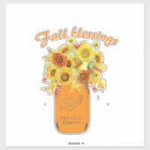Herfst zegeningen florale sticker (Vel)