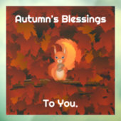 Herfst zegeningen venster Cling Raamsticker (Vel 3)