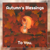 Herfst zegeningen venster Cling Raamsticker (Vel 2)