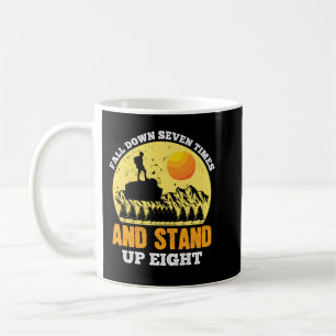 Herfst zeven keer omlaag en sta acht keer op koffiemok