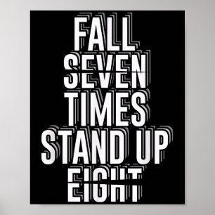 Herfst zeven keer opstaan acht _ Motivatie Quo Poster